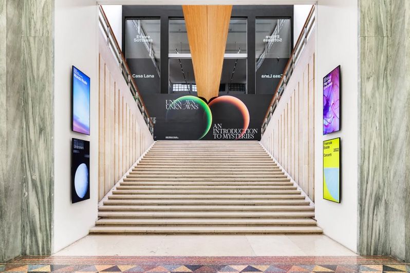  Wayfinder screens at the Triennale di Milano exhibition