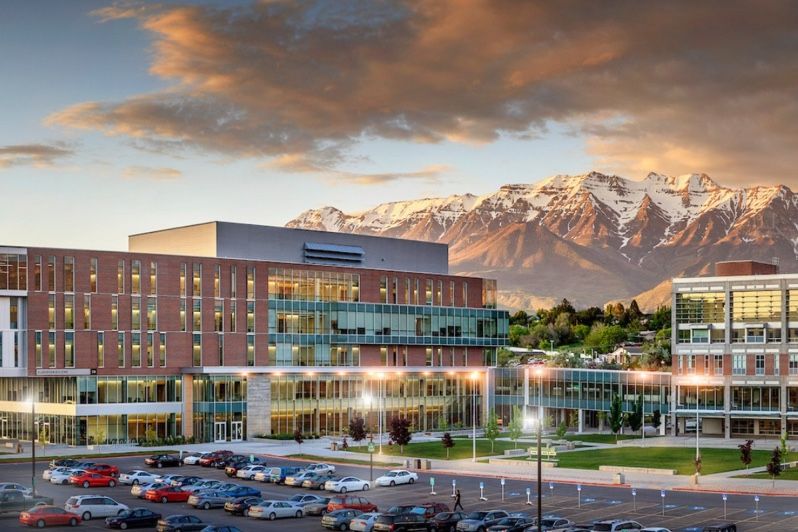 Campus and Mountain background by Utah Valley University 
