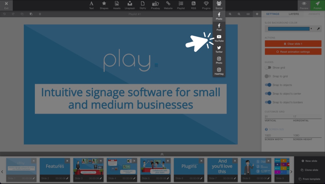 Finding Youtube for Digital Signage