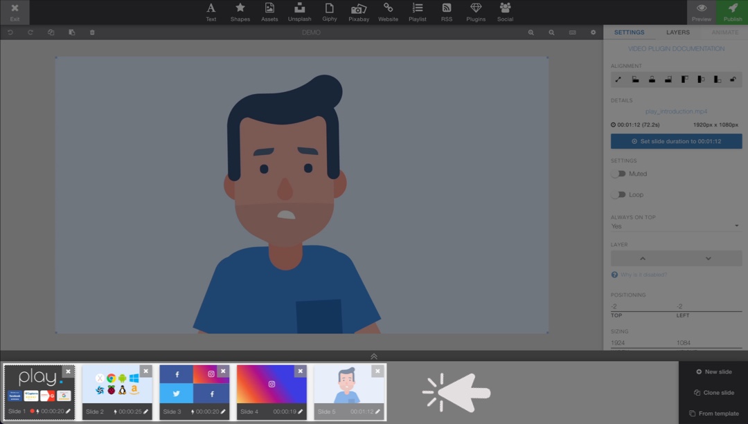 Slides are like pages in a presentation as known from Powerpoint Slides are like pages in a presentation as known from Powerpoint